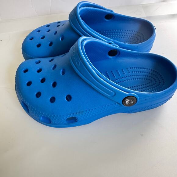 Crocs Classic Clog Youth J1 Blue Kids Slip-On Casual Water Beach Shoes - Picture 8 of 11